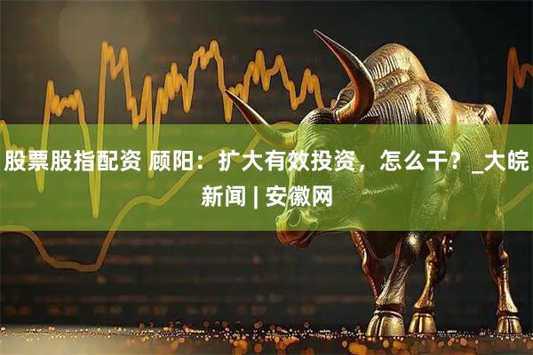 股票股指配资 顾阳：扩大有效投资，怎么干？_大皖新闻 | 安徽网
